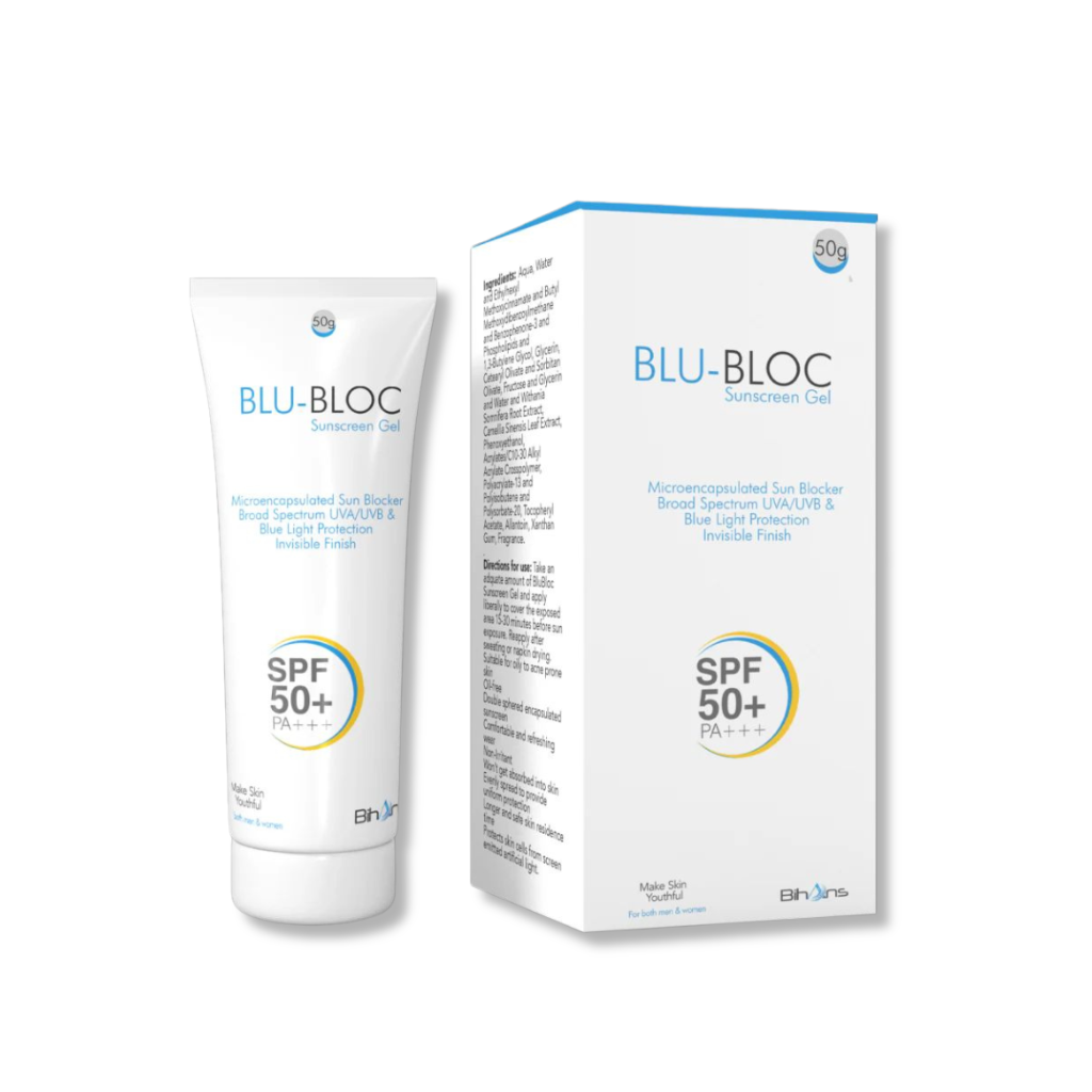 Blu-Bloc-sunscreen-SPF-50-Water-Based-Gel Blu-Bloc sunscreen SPF 50 Water Based Gel - Image 1